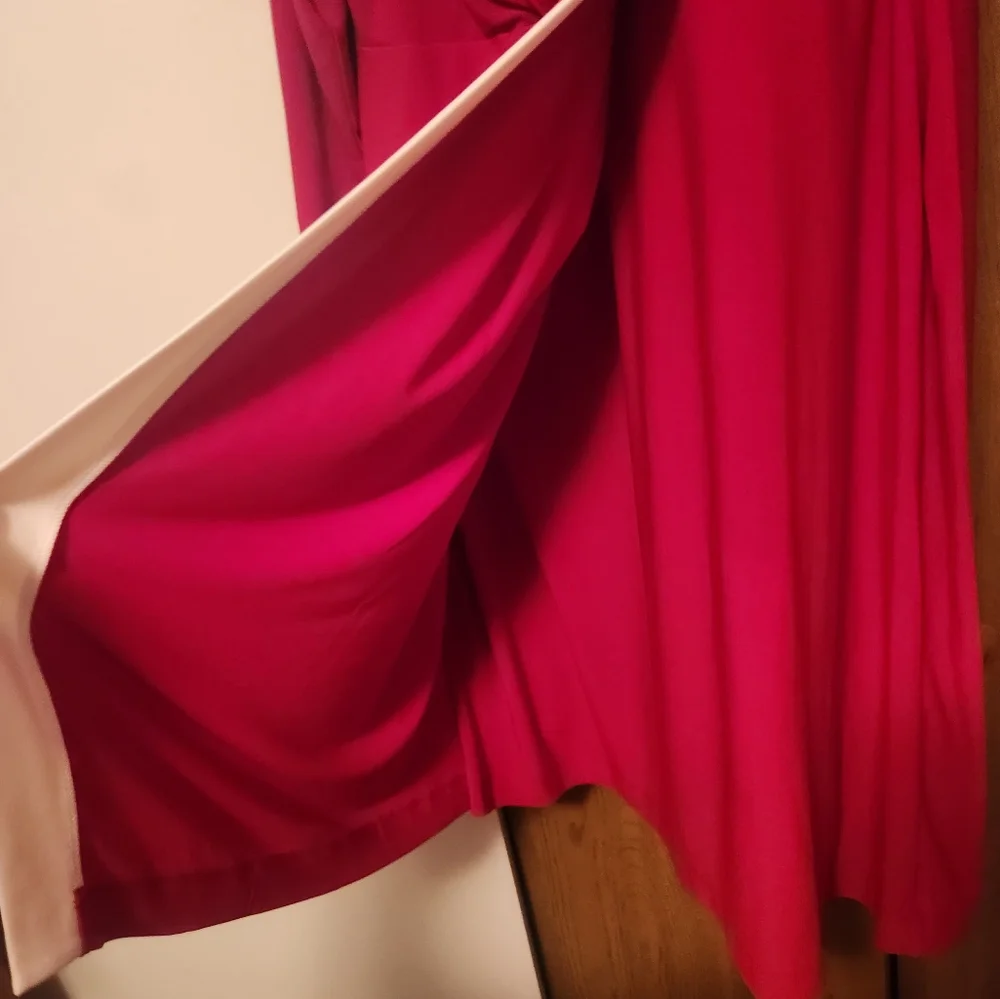 Kasper Red and White Faux Wrap Dress - XXL - Picture 3 of 6